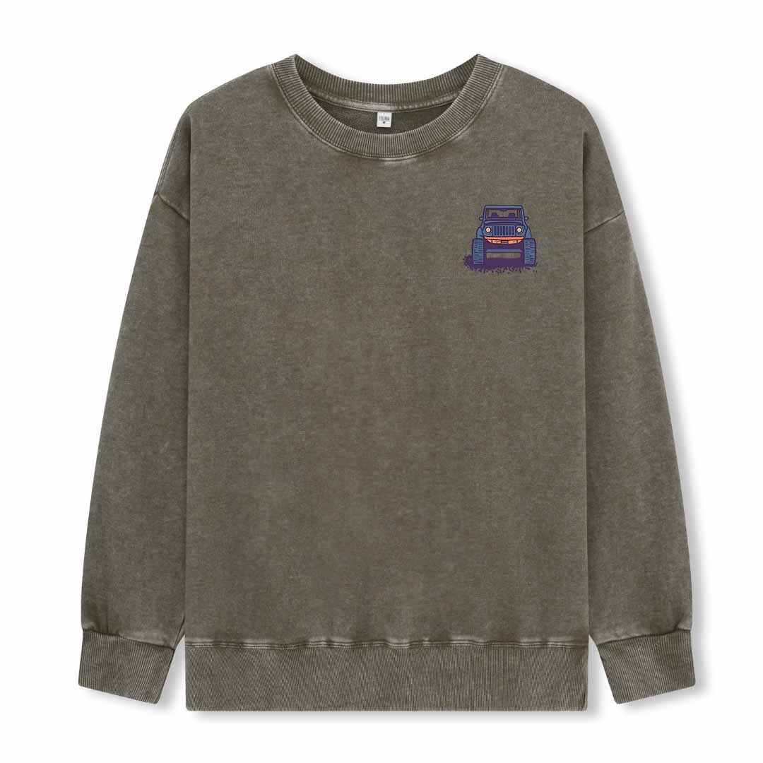 Go Hiking With Music Washed Sweatshirt