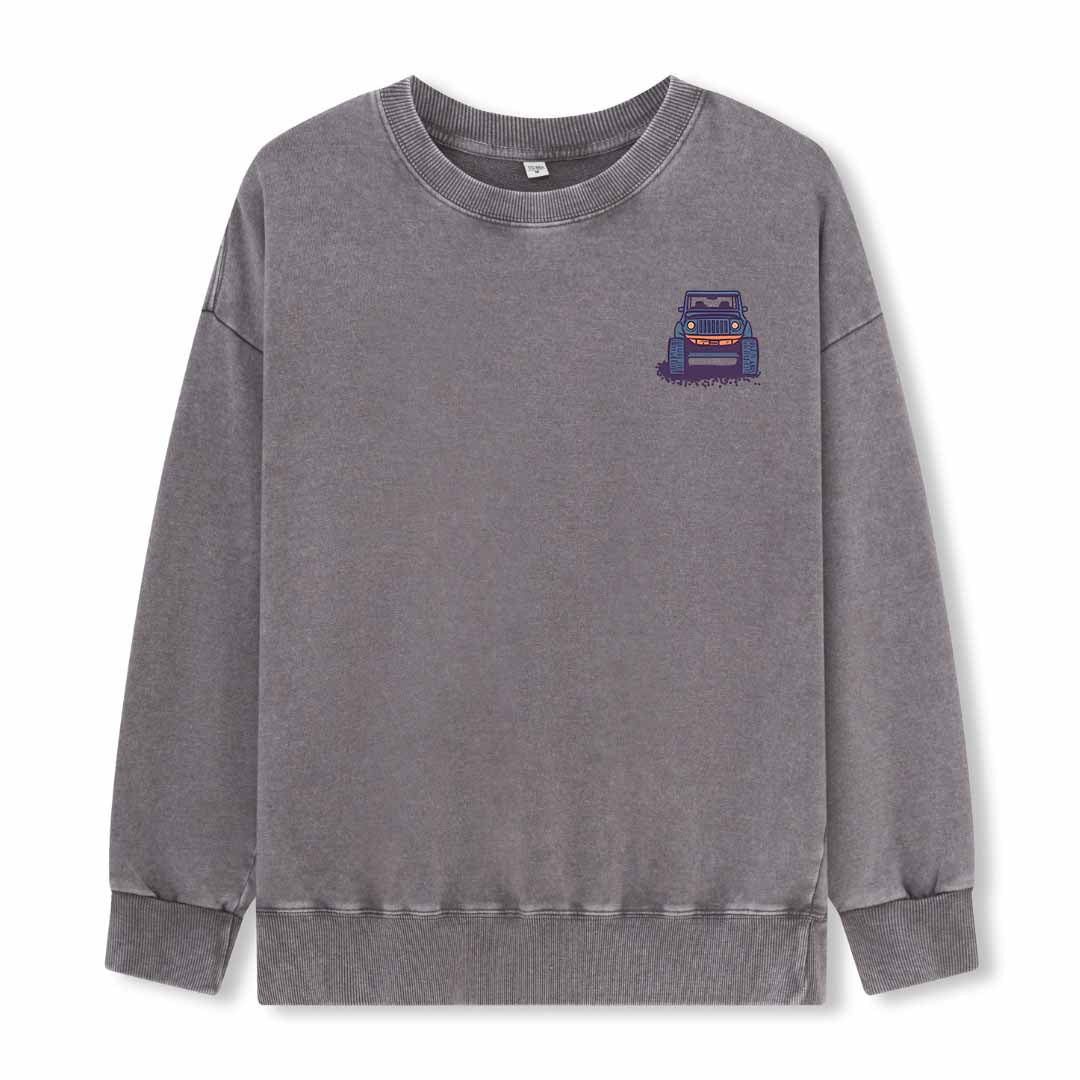 Go Hiking With Music Washed Sweatshirt