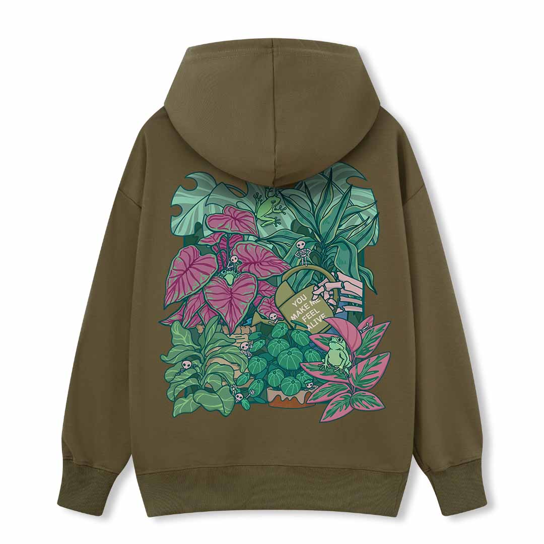 You Make Me Feel Alive Back-printed Hoodie