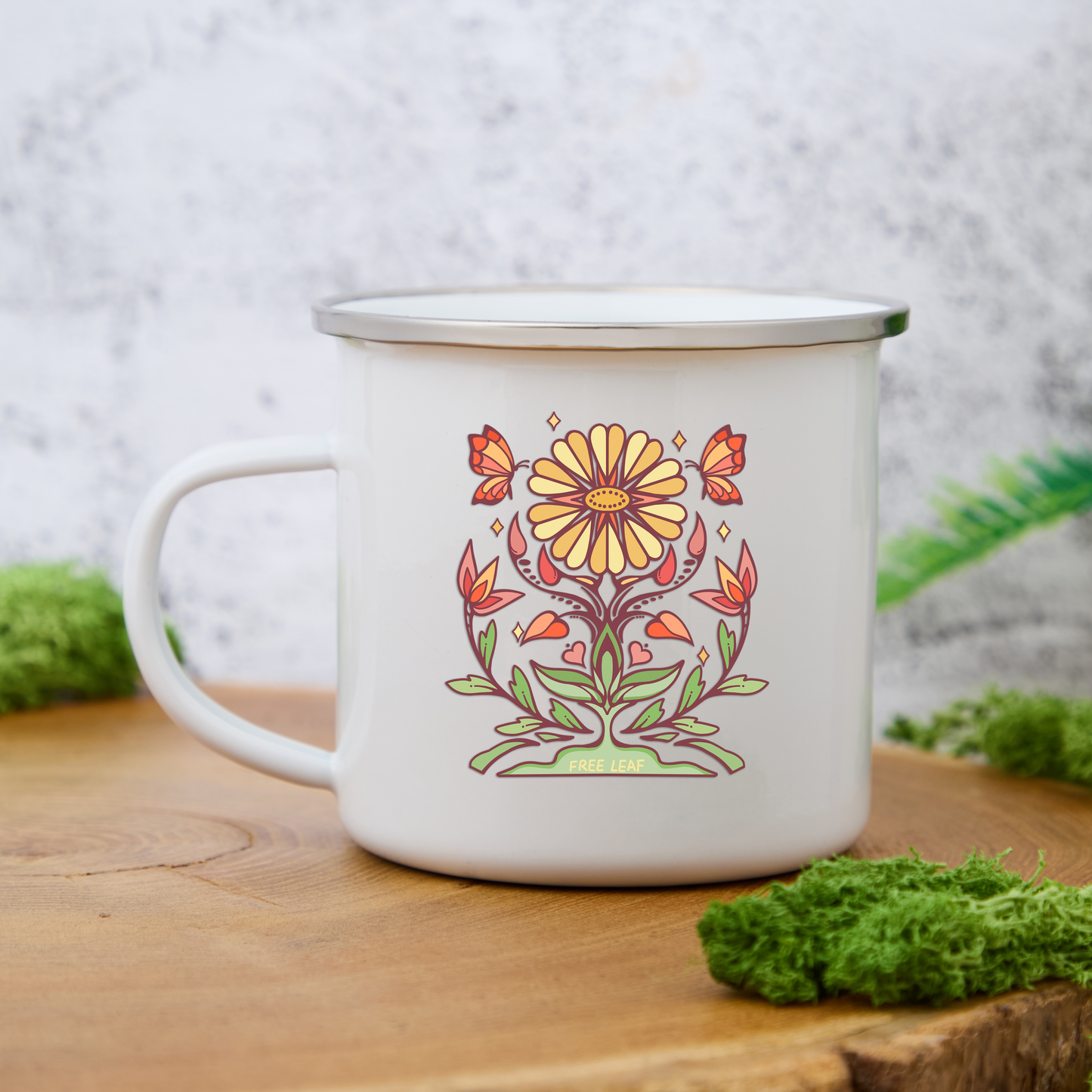 Freeleaf Elf Viligis Enamel Mug