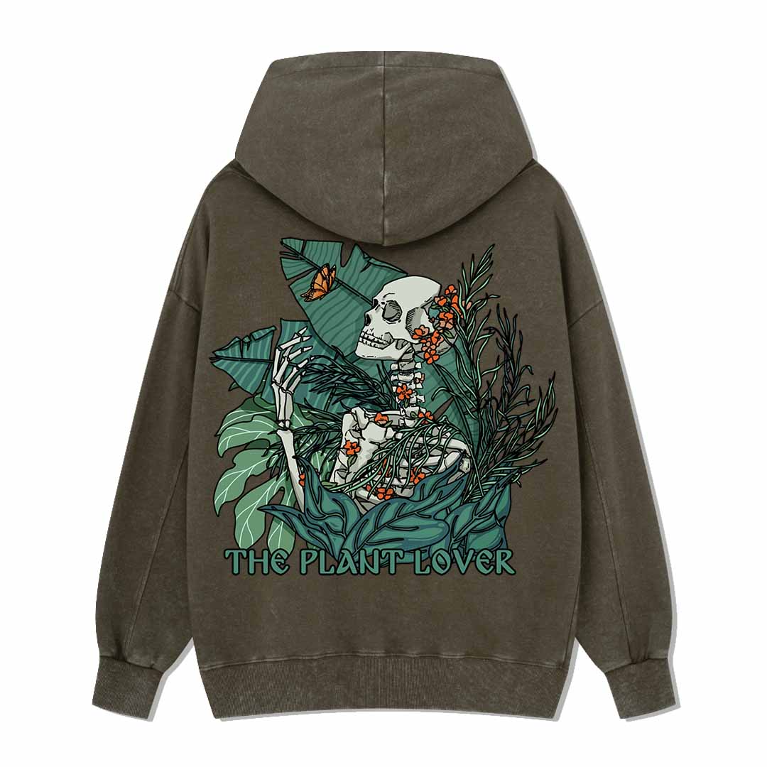 Life Attraction Back-printed Washed Hoodie