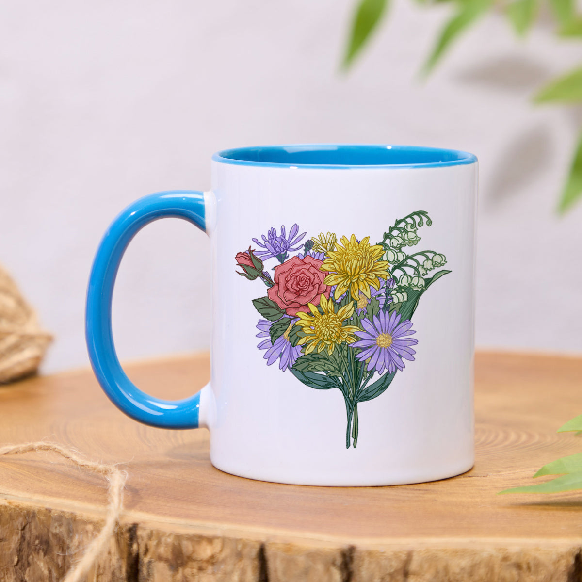 Freeleaf Symphony of Flowers Colorful Ceramic Mug