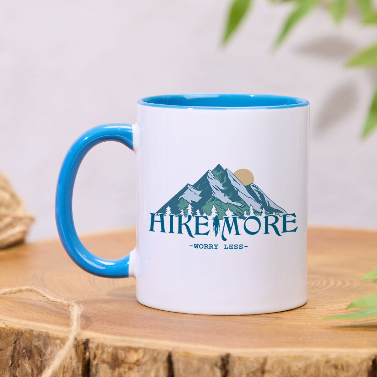 Freeleaf Hike More Worry Less Colorful Ceramic Mug