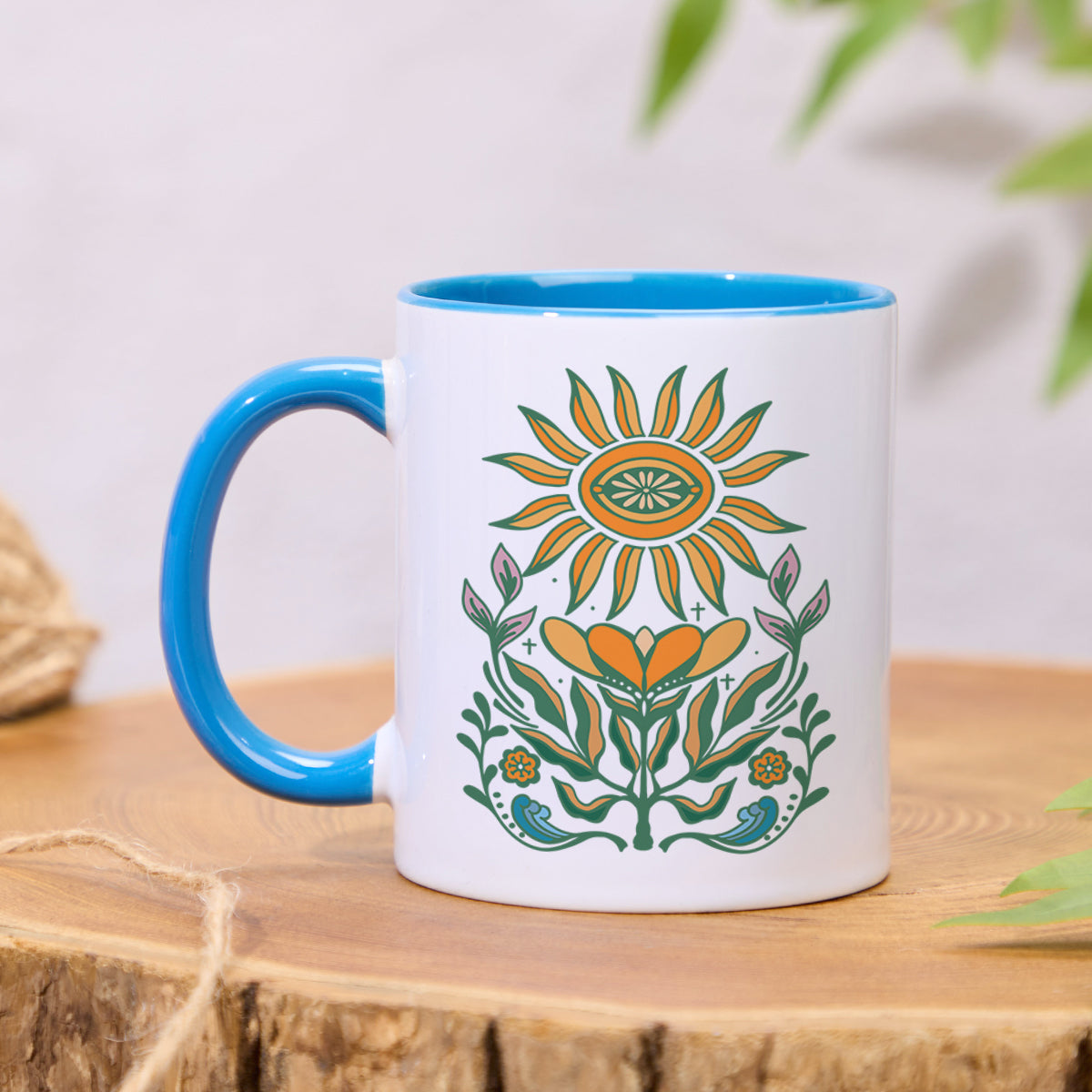 Freeleaf Sunflower Colorful Ceramic Mug