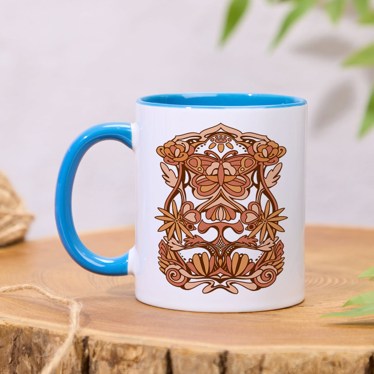 Freeleaf Spring Butterfly Colorful Ceramic Mug