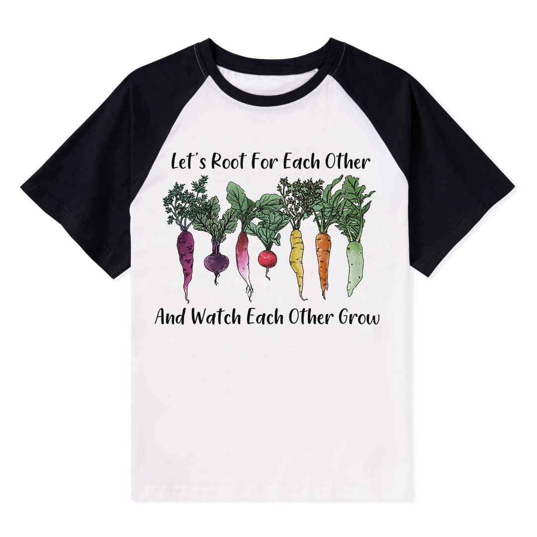 Let Root For Each Other Raglan Short Sleeve Top