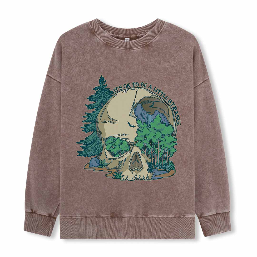 Skull Mountain Washed Sweatshirt