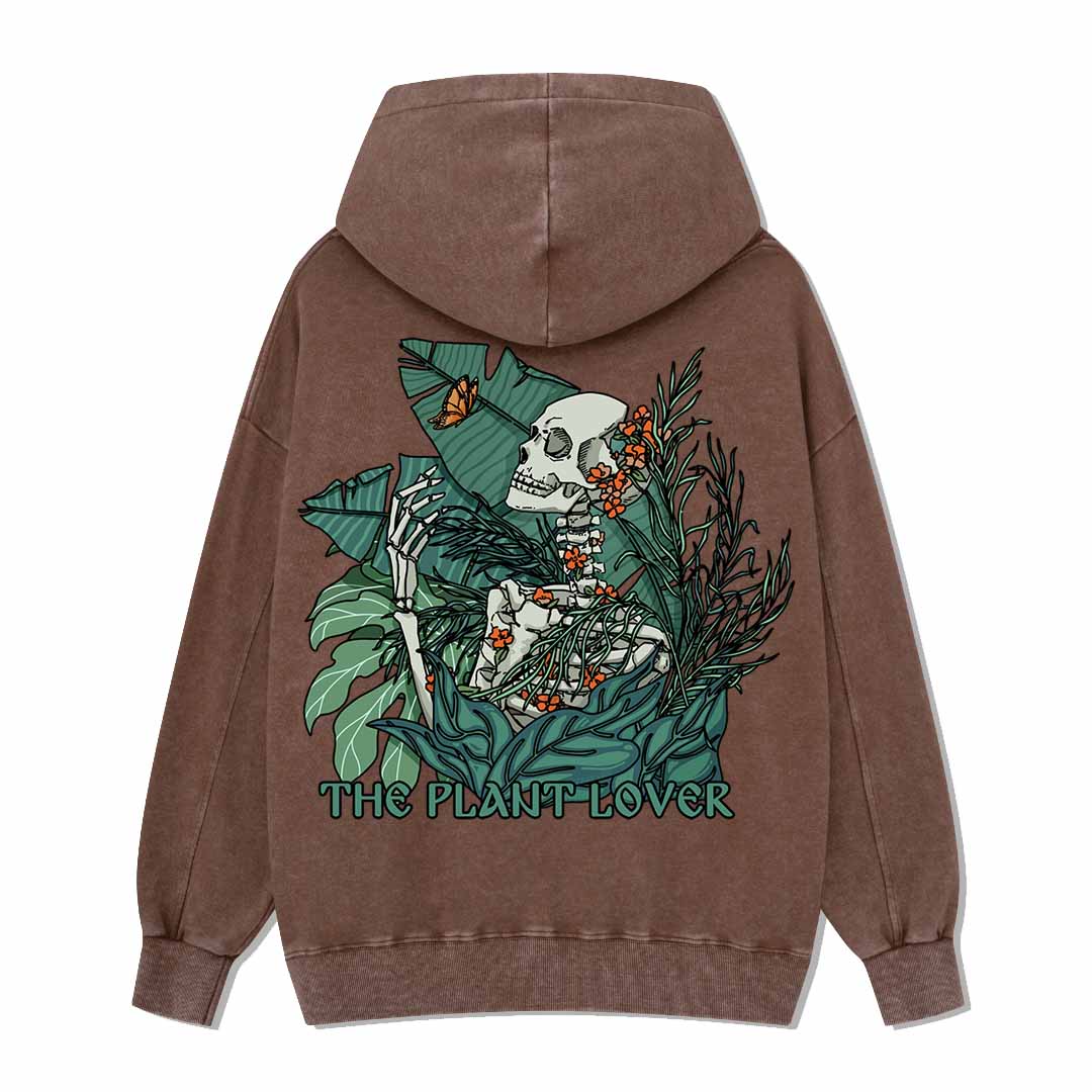 Life Attraction Back-printed Washed Hoodie