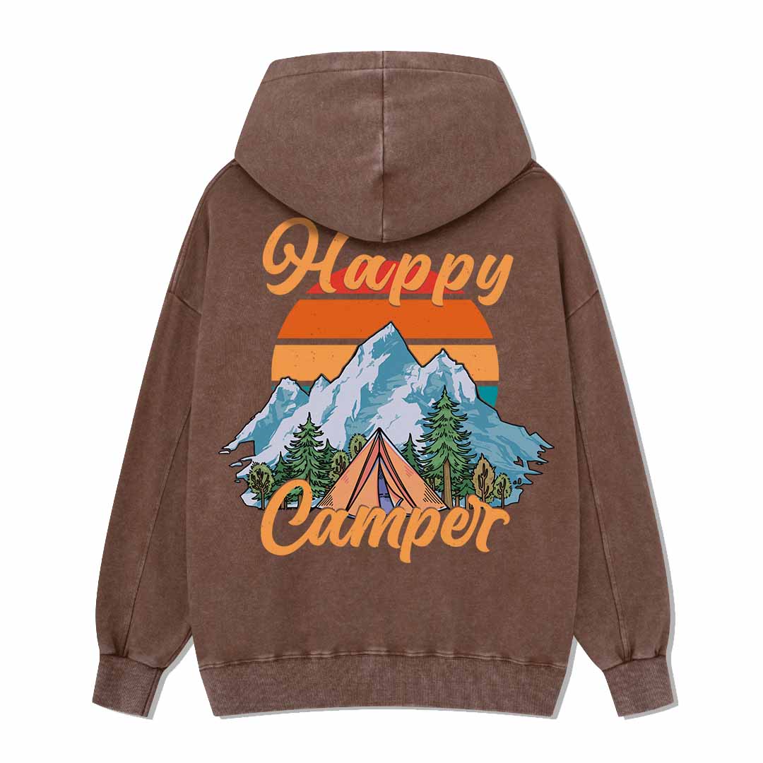 Happy Camper Washed Hoodie