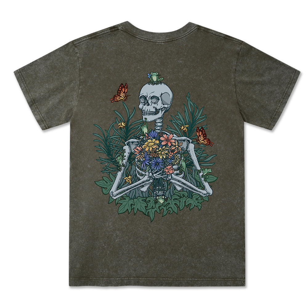 Freeleaf Rebirth in Bloom Unisex Nature Inspired Washed Tee