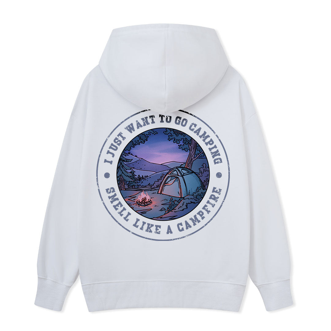 Just Want To Go Camping Back-Printed Hoodie