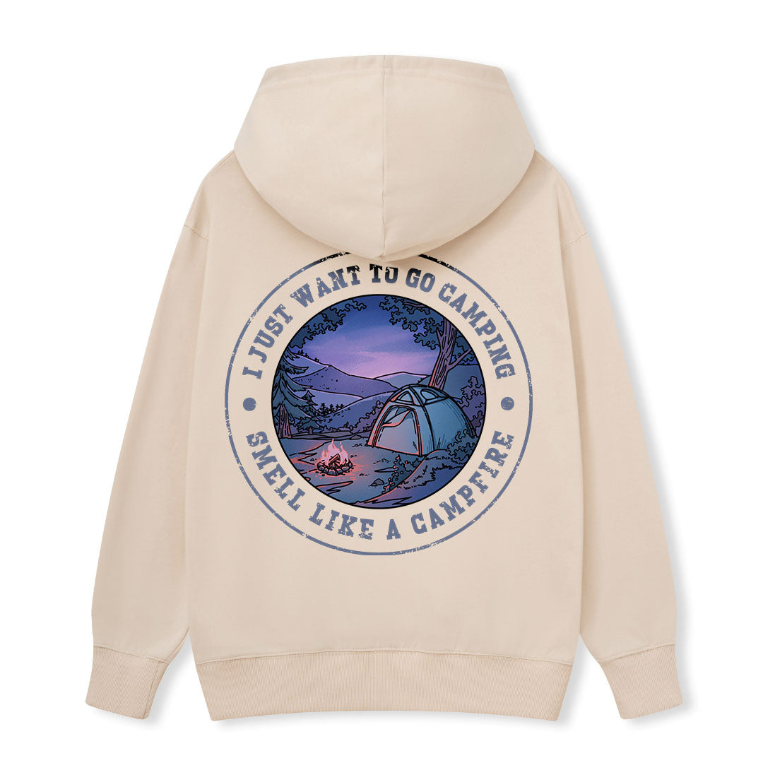 Just Want To Go Camping Back-Printed Hoodie
