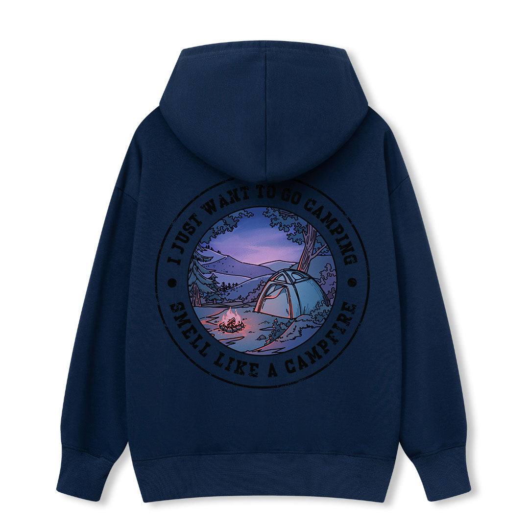 Just Want To Go Camping Back-Printed Hoodie