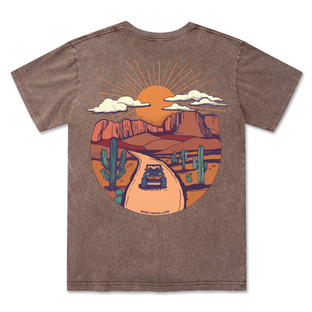 Go Hiking With Music Washed Tee