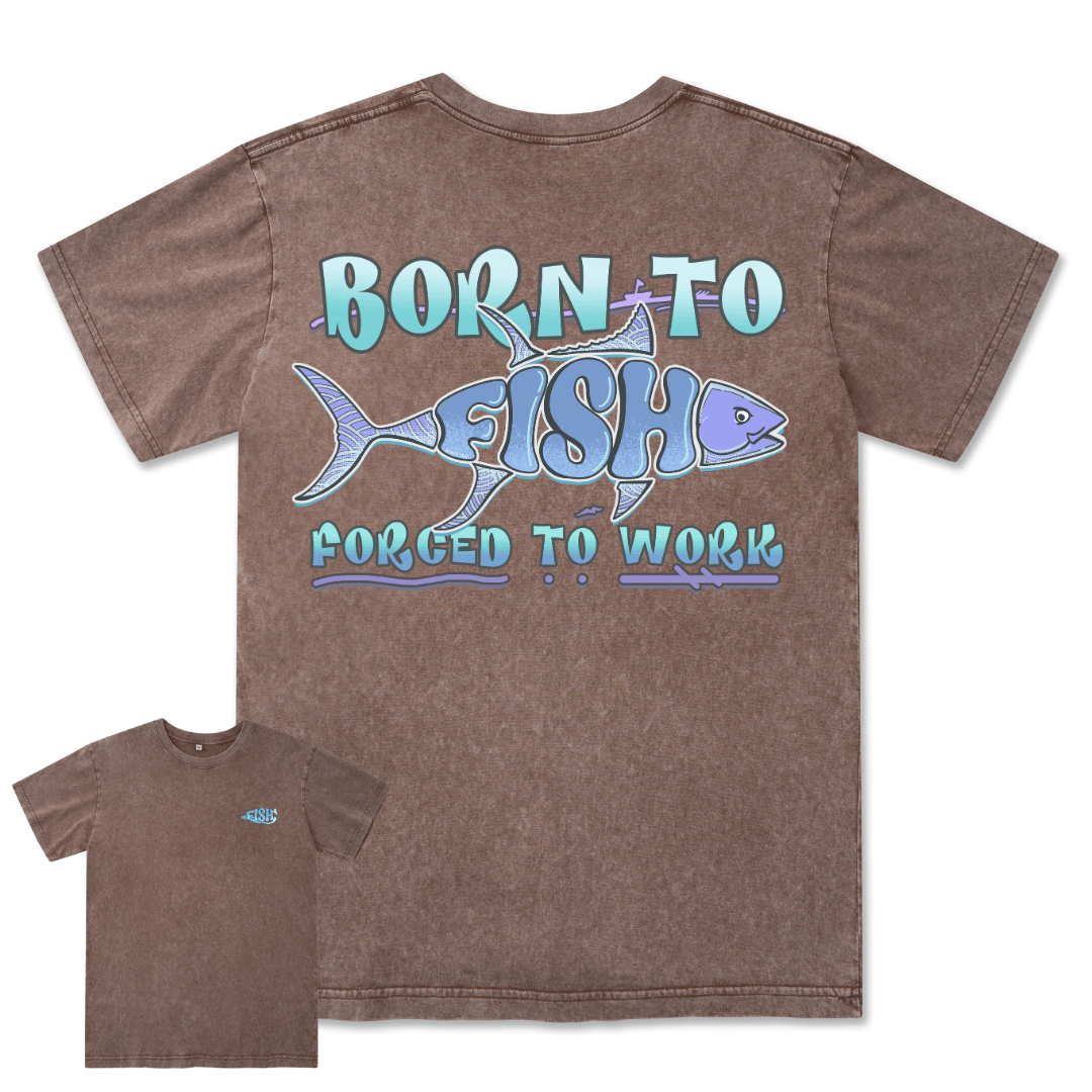 Born To Fish Washed Tee