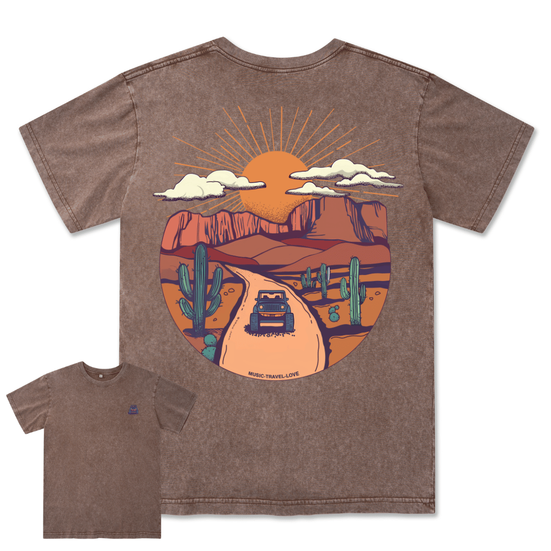 Go Hiking With Music Washed Tee