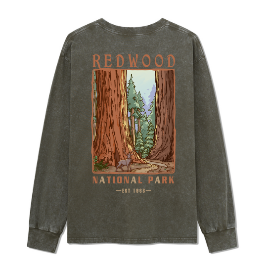 Elk Walk Washed Long Sleeve Top