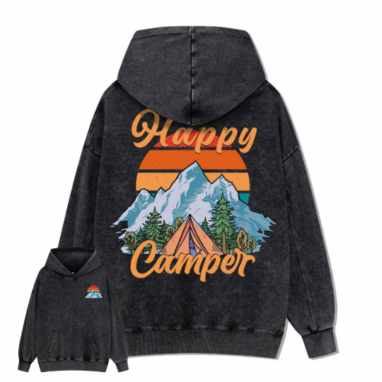 Happy Camper Washed Hoodie