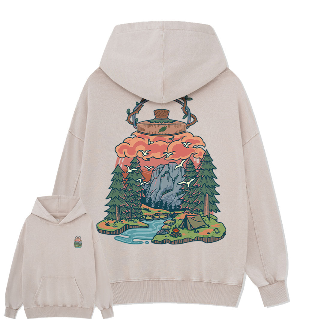 Go And Discover Washed Hoodie