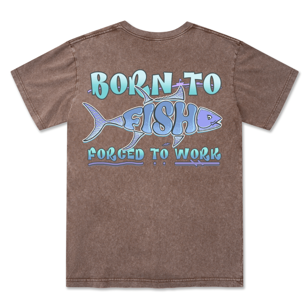 Born To Fish Washed Tee