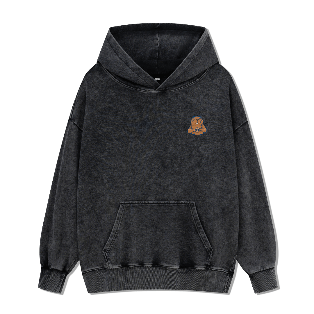 Happy Mind Happy Life Washed Hoodie