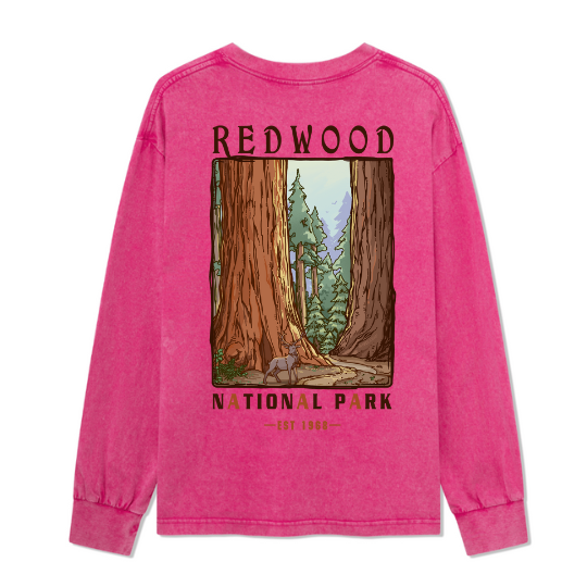 Elk Walk Washed Long Sleeve Top
