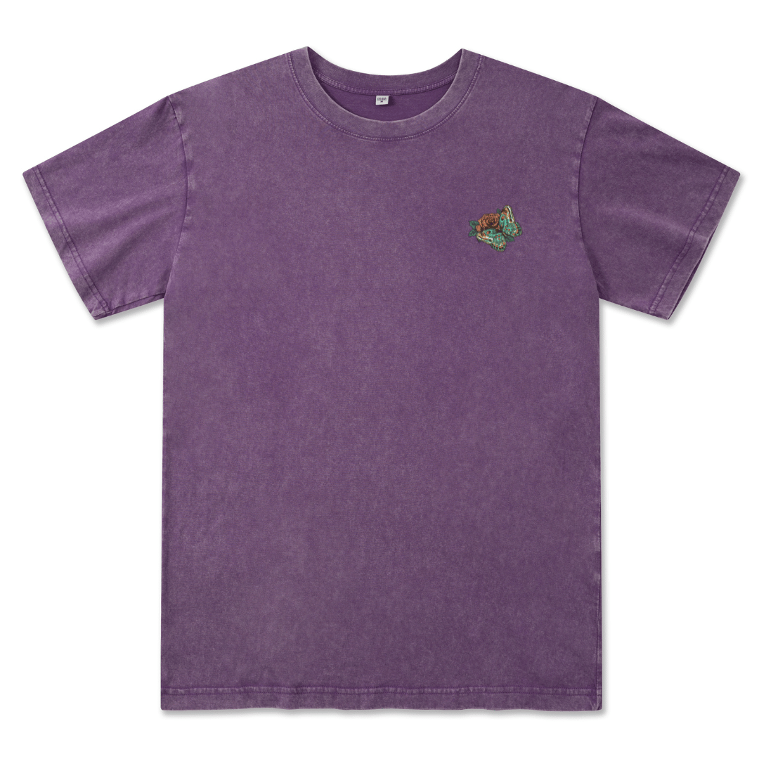 Floral Skull Washed Tee