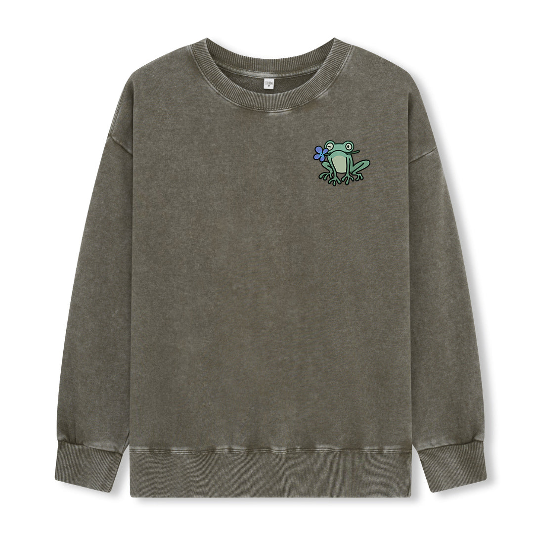 Freeleaf Rebirth in Bloom Unisex Nature Inspired Washed Sweatshirt