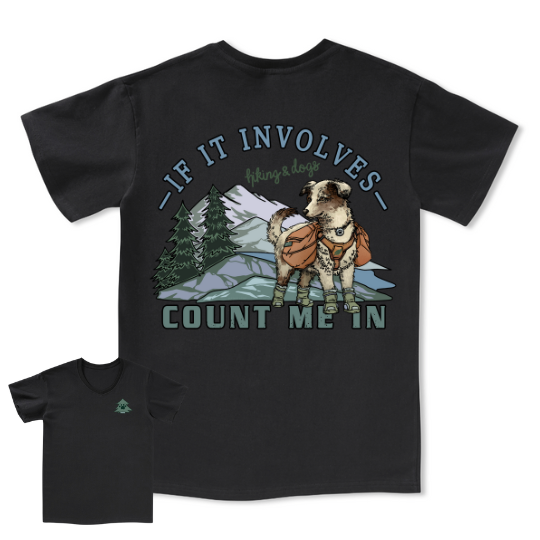 Hiking & Dogs Adventure V-neck Tee