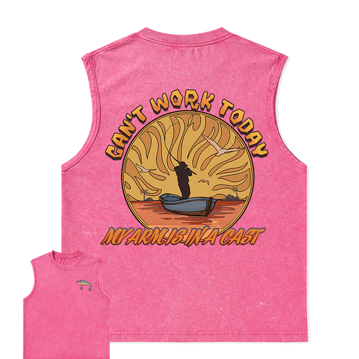 Freeleaf Can't Work Today Unisex Washed Tank Tops