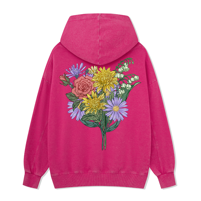 Freeleaf Symphony of Flowers Unisex Nature Inspired Hoodie