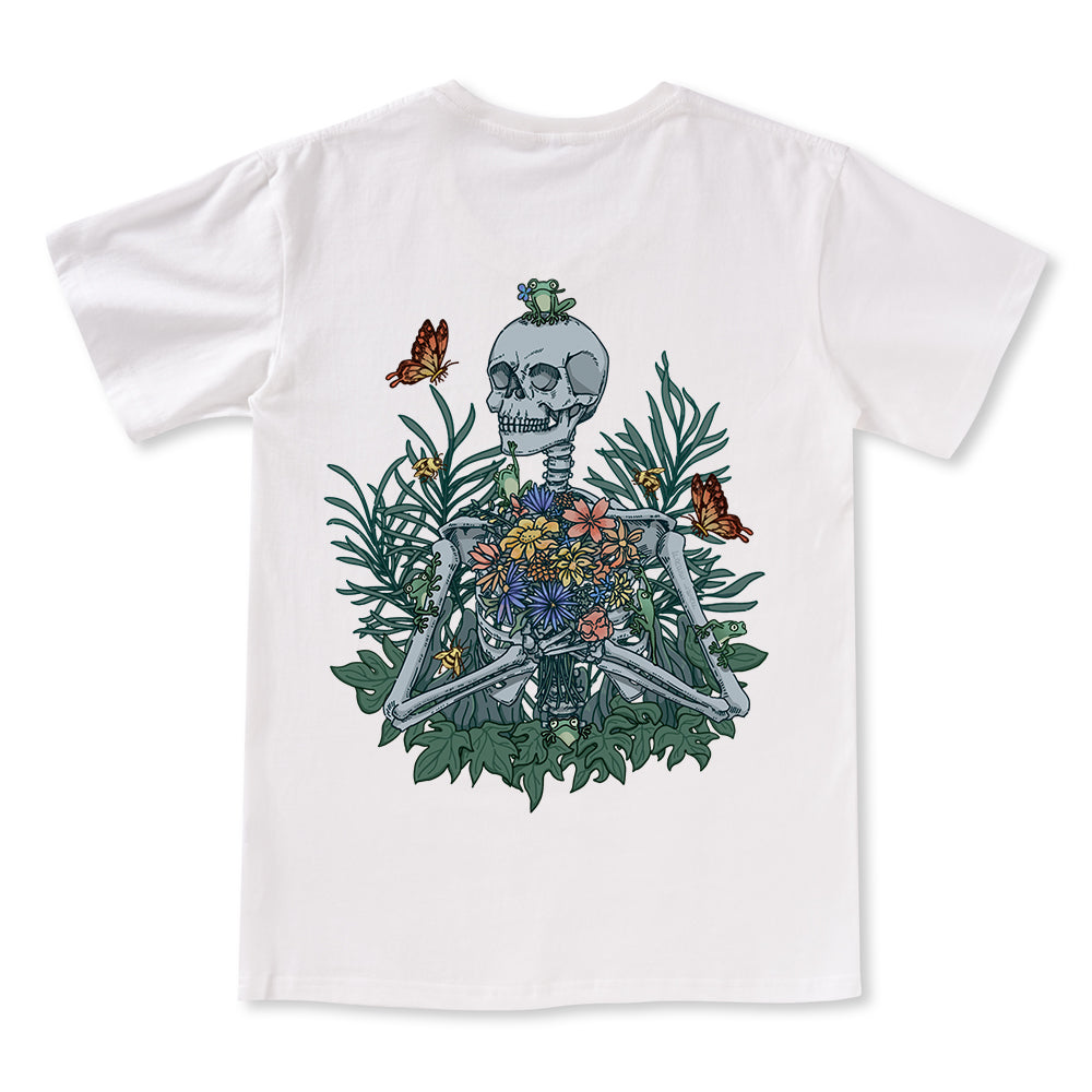 Freeleaf Rebirth in Bloom Unisex Nature Inspired V-neck Tee