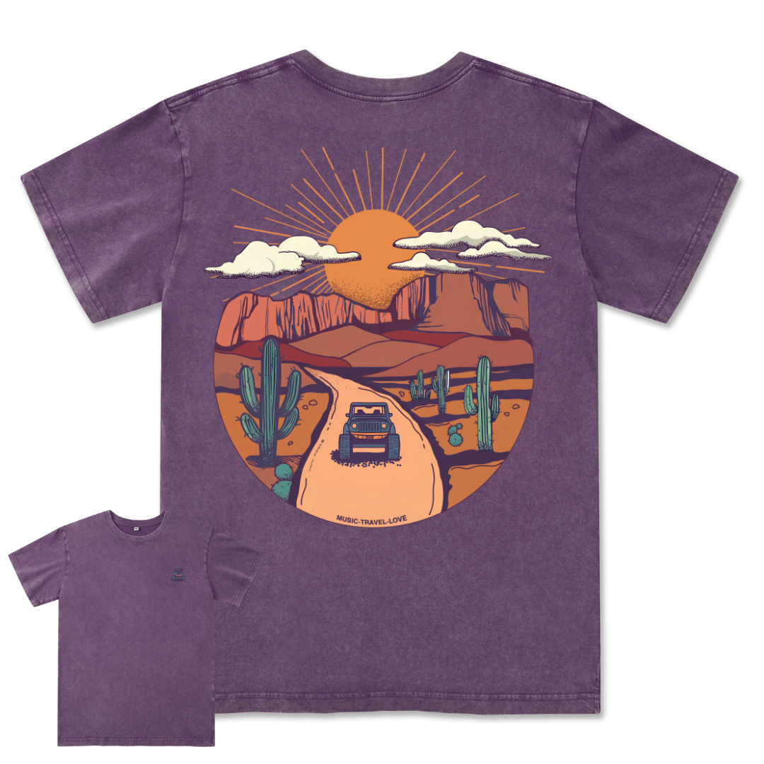 Go Hiking With Music Washed Tee