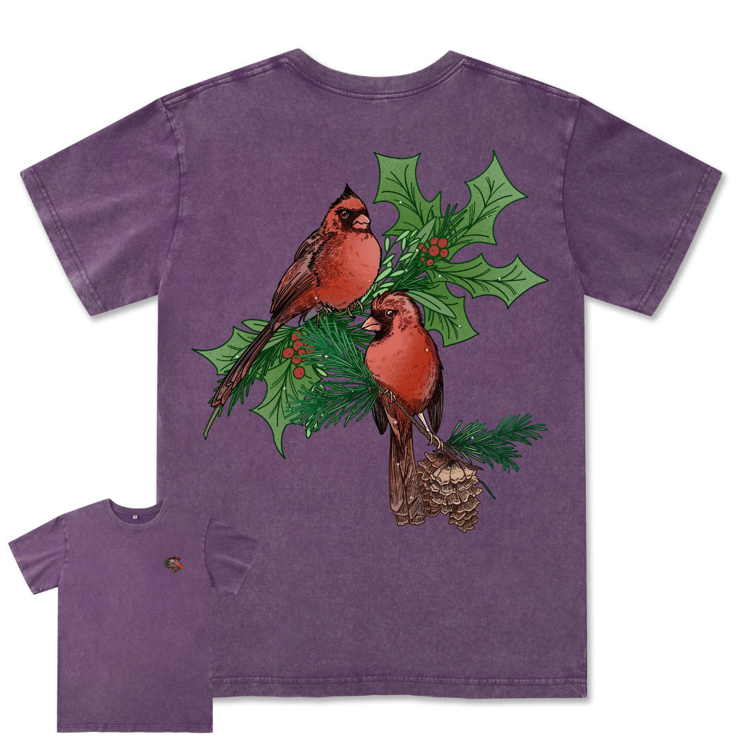 Christmas Cardinal Washed Tee
