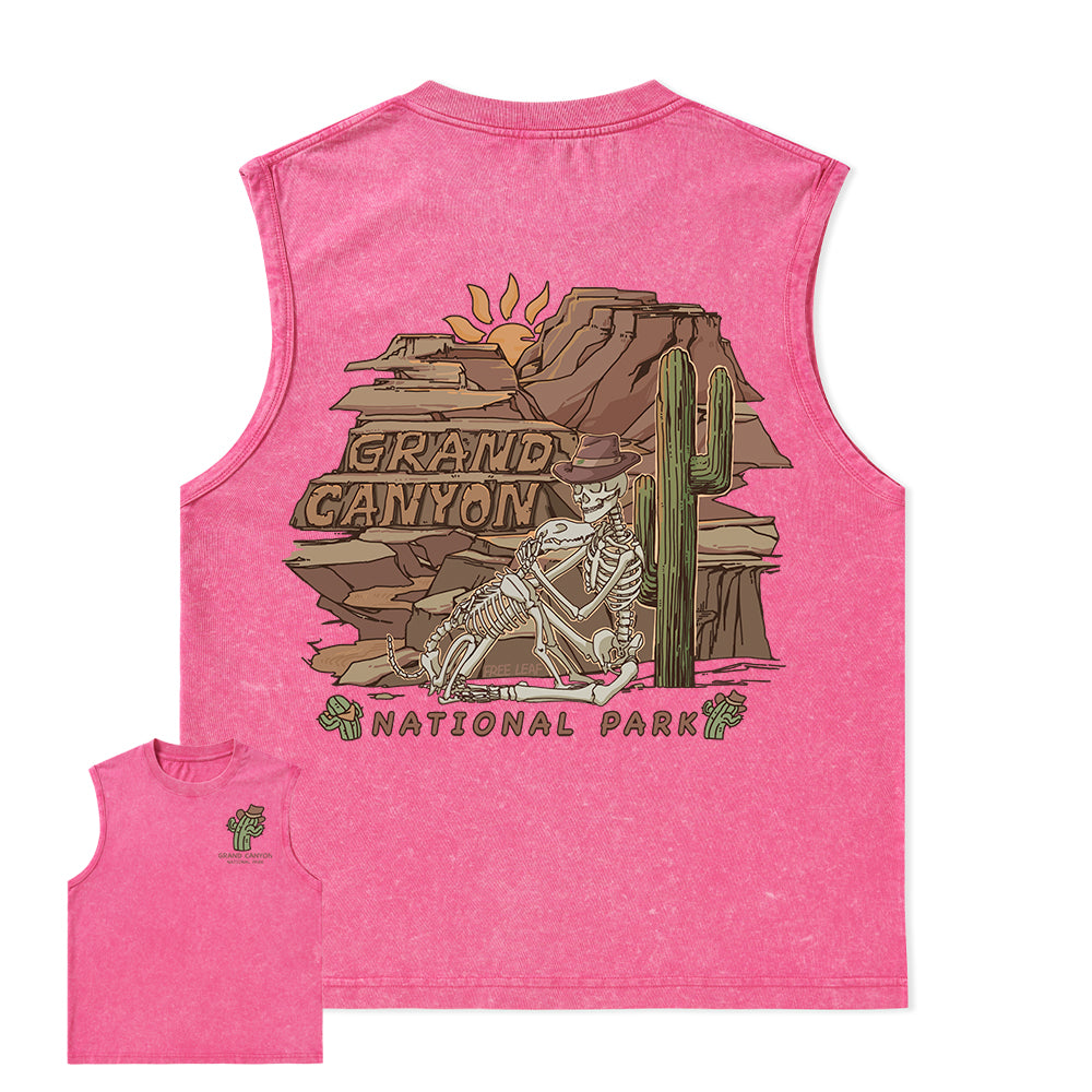 Freeleaf Grand Canyon National Park Unisex Washed Tank Top