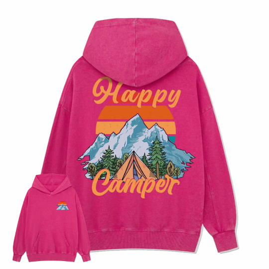 Happy Camper Washed Hoodie