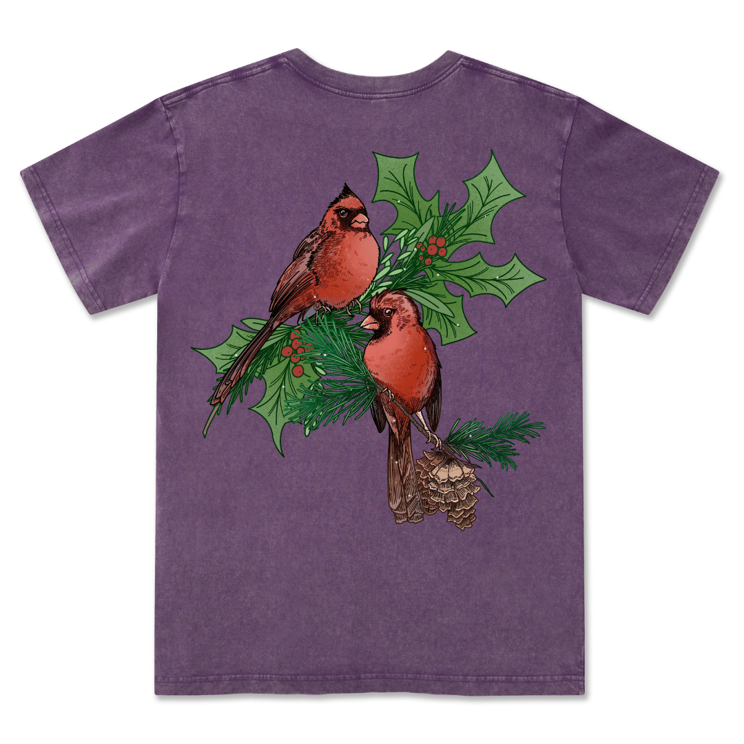 Christmas Cardinal Washed Tee