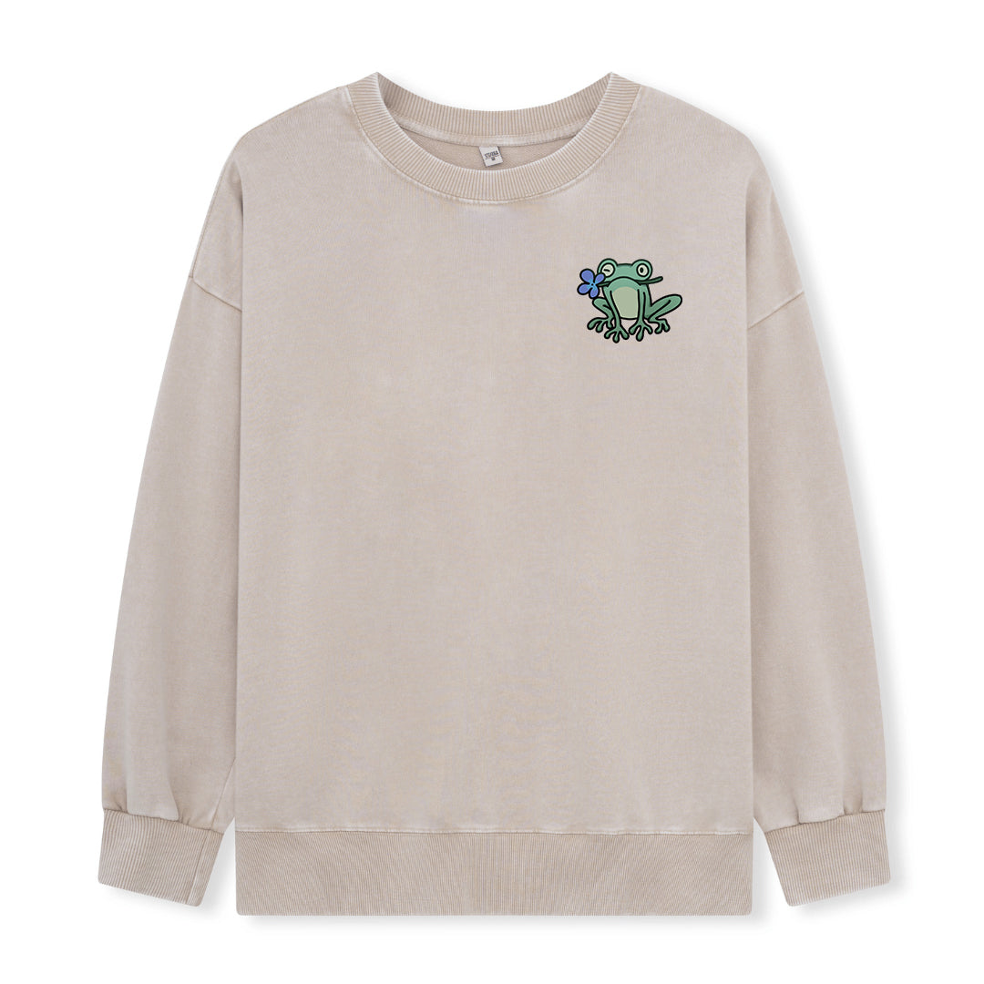 Freeleaf Rebirth in Bloom Unisex Nature Inspired Washed Sweatshirt