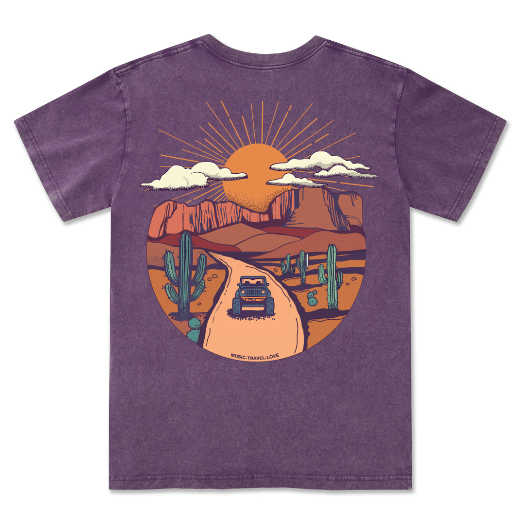 Go Hiking With Music Washed Tee