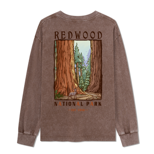 Elk Walk Washed Long Sleeve Top