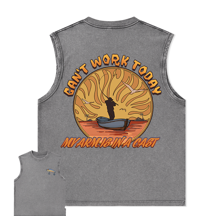 Freeleaf Can't Work Today Unisex Washed Tank Tops