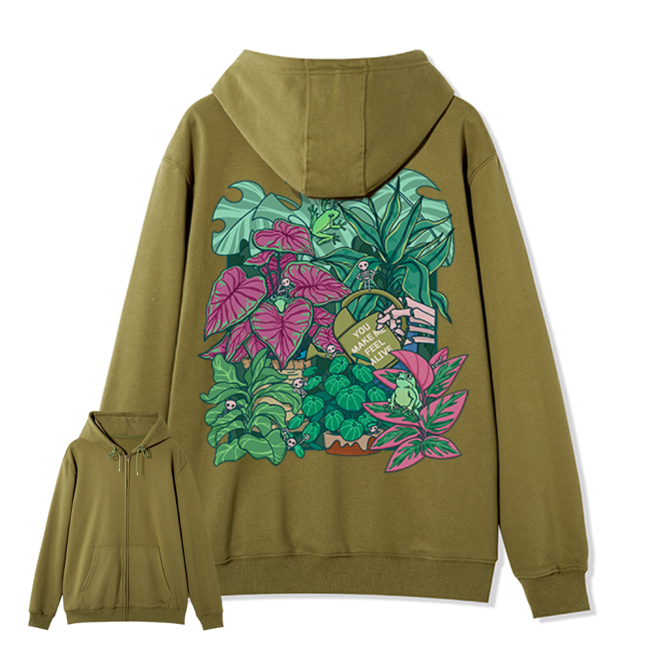You Make Me Feel Alive Back-printed Hoodie