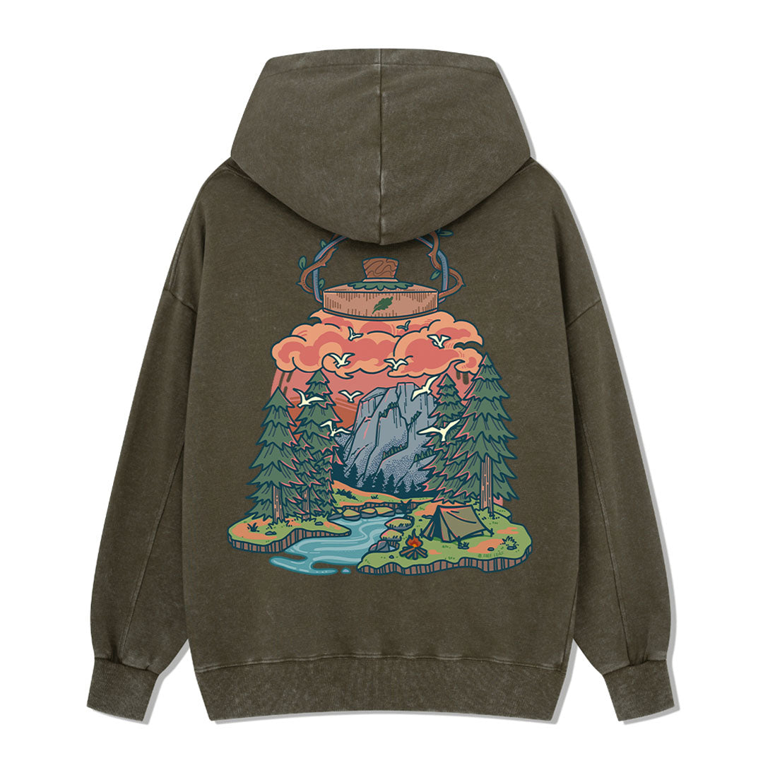 Go And Discover Washed Hoodie