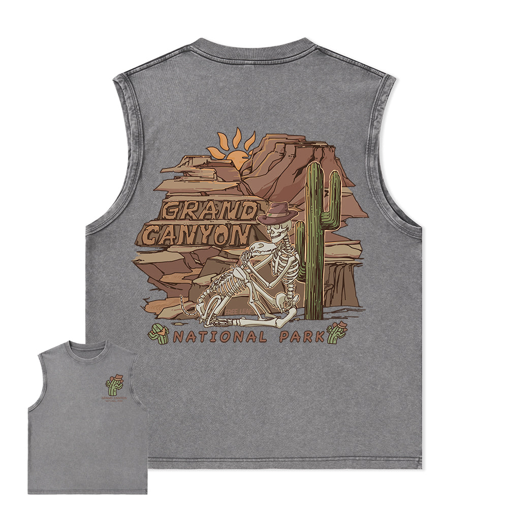 Freeleaf Grand Canyon National Park Unisex Washed Tank Top