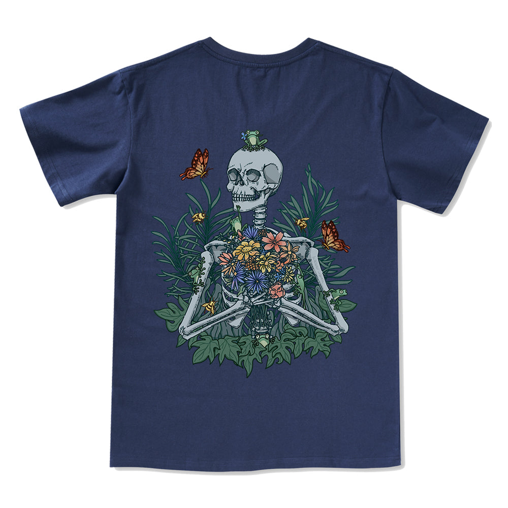 Freeleaf Rebirth in Bloom Unisex Nature Inspired V-neck Tee