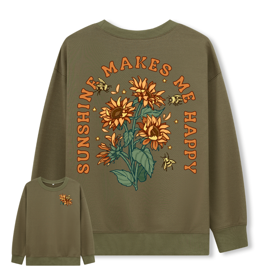 Freeleaf Sunshine Makes Me Happy Unisex Sweatshirt