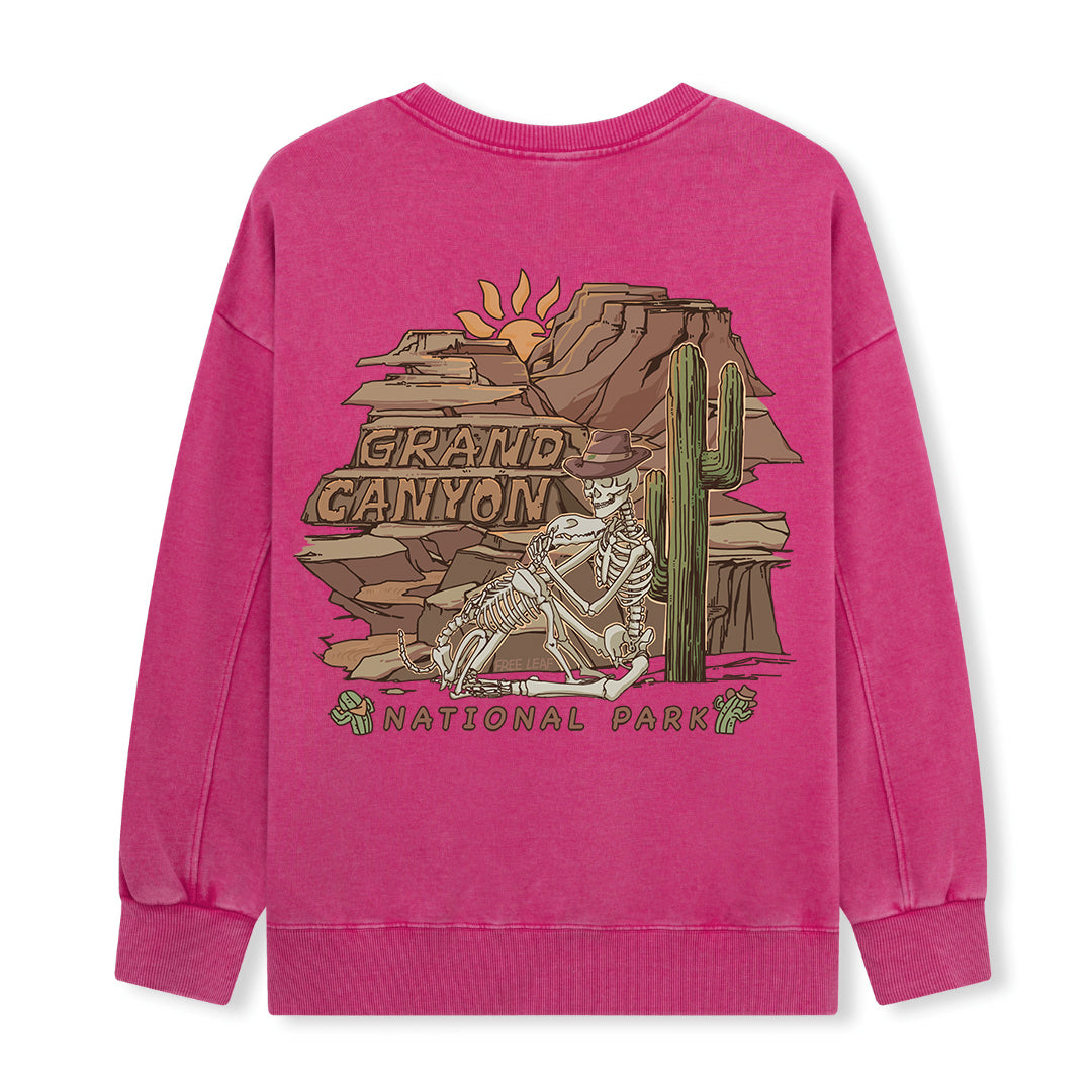 Freeleaf Grand Canyon National Park Unisex Nature Inspired Washed Sweatshirt