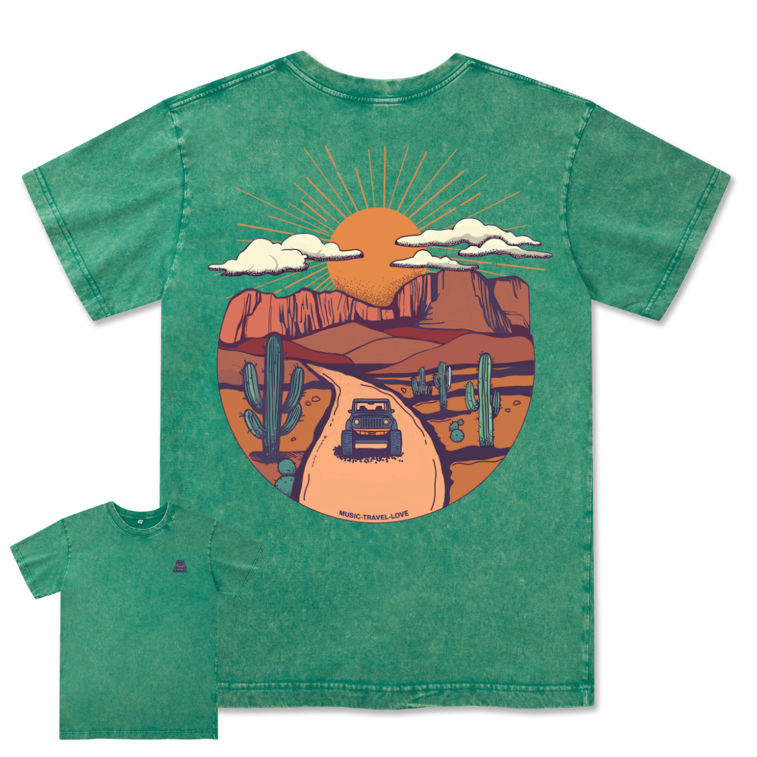 Go Hiking With Music Washed Tee