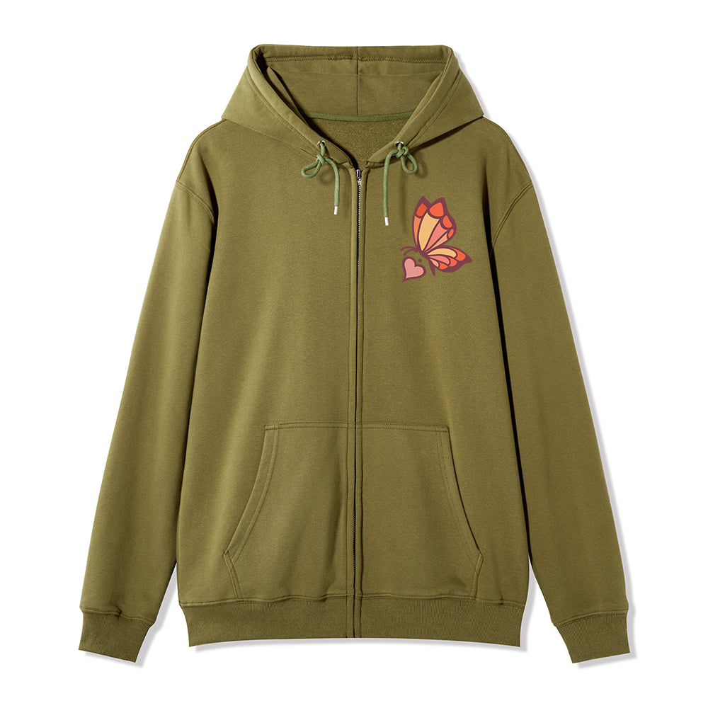 Freeleaf Elf Viligis Unisex Nature Inspired Fleece Full-Zip Hoodie