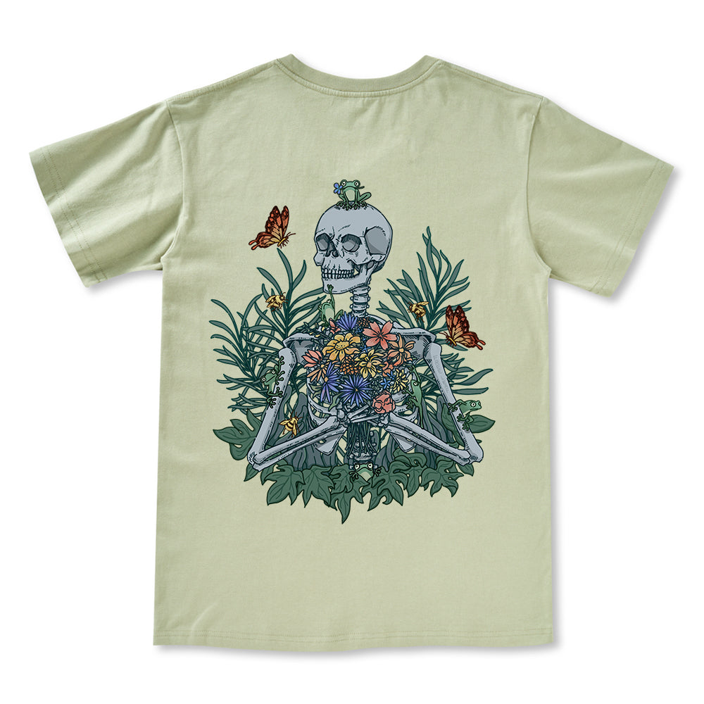 Freeleaf Rebirth in Bloom Unisex Nature Inspired V-neck Tee